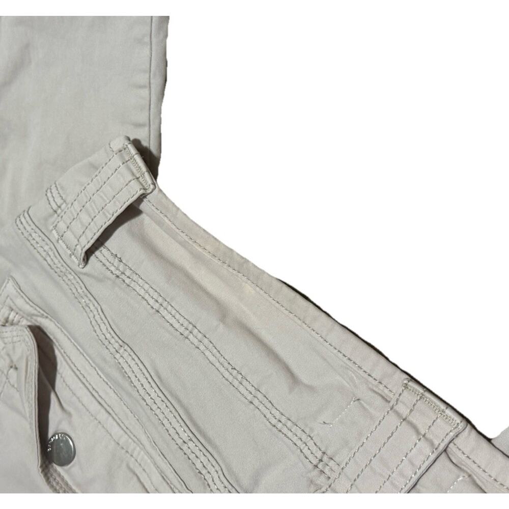 Garage Khaki Cargo Pants Sz 5 Juniors Y2K 2000s Utility Boot Cut Pockets Beige - Picture 11 of 11